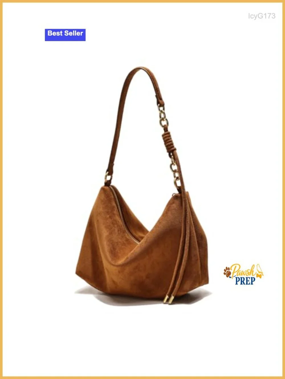 Women's Faux Suede Hobo Shoulder Bag with Adjustable Crossbody Strap